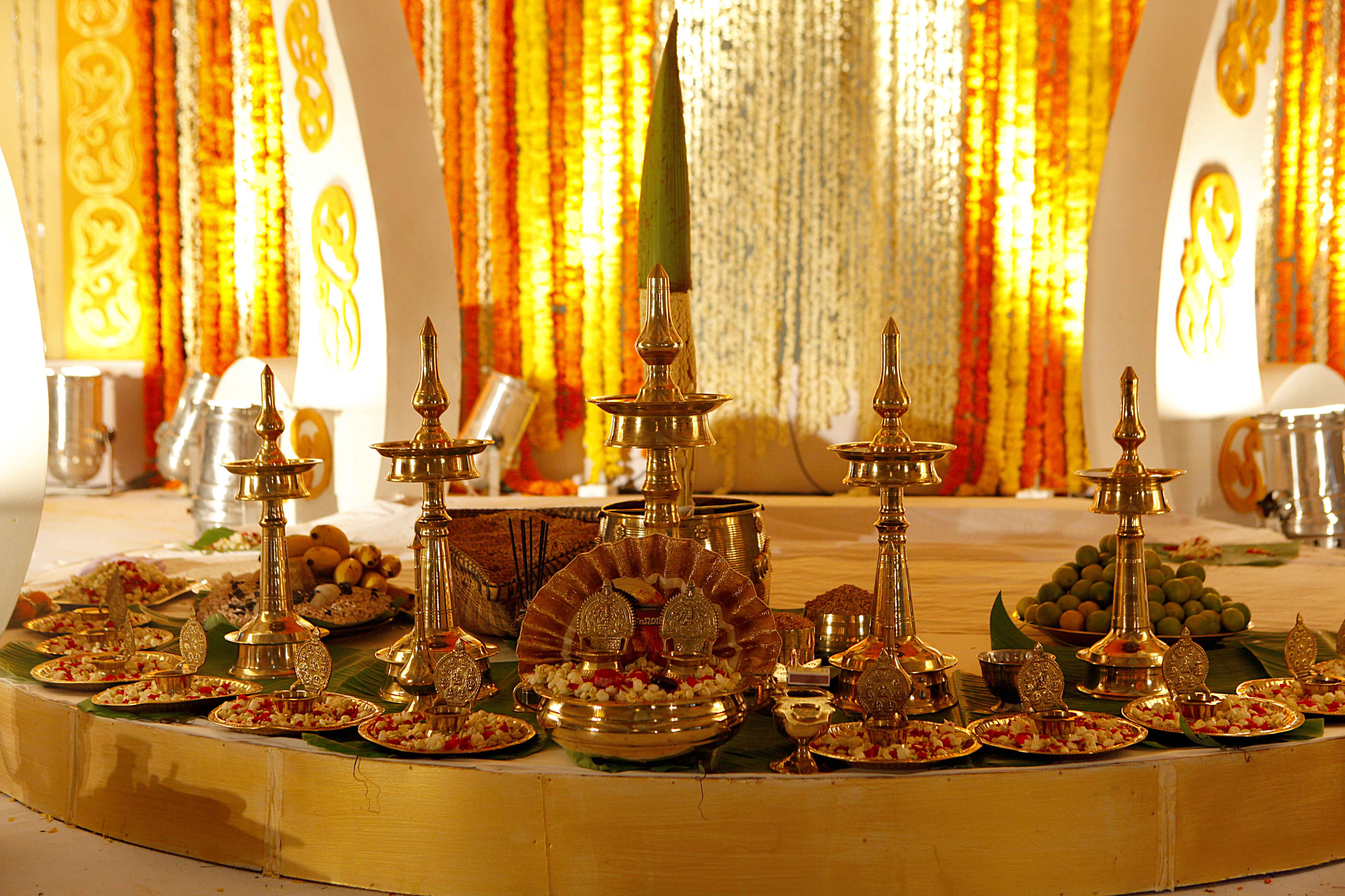 Thalam & pooja Arrangement - Tamarind Weddings